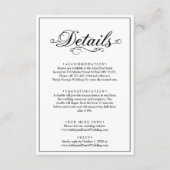 繊細な白黒のスクリプシンプルト結婚 エンクロージャーカード (正面)