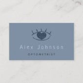 繊細な目とハートの眼科医 ハート 目玉 パステルカラー 名刺 (正面)