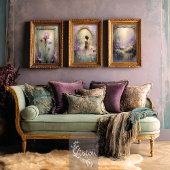 繊細な瞬間 紫のアイリス ゴールド装飾フレーム 薄葉紙