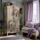 繊細な瞬間 紫のアイリス ゴールド装飾フレーム 薄葉紙