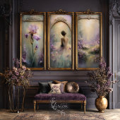 繊細な瞬間 紫のアイリス ゴールド装飾フレーム 薄葉紙