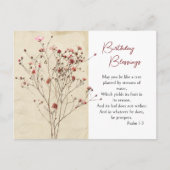 繊細な砂漠の野花 正教会 誕生日 ポストカード (正面)