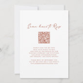 繊細な秋のワイルドフラワーQRコードRSVP 結婚's 招待状 (裏面)