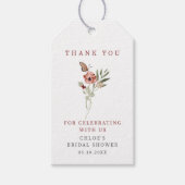 繊細な秋の花と蝶のブーケ　サンキュー ギフトタグ (正面)