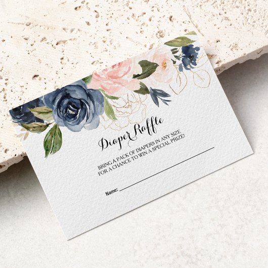 繊細な秋の花のオムツくじ エンクロージャーカード