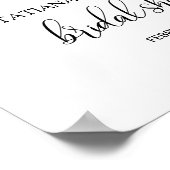 繊細な秋の花のブライダルシャワーの歓迎 ポスター (角)