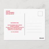 繊細な筆致の水彩ハート風船 エレガントなスクリプト付き ポストカード (裏面)