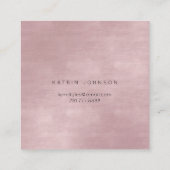 繊細な粉末赤面バレエピンクバタフライビップ スクエア名刺 (裏面)