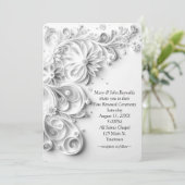 繊細な紙のクイリングでデザインされた誓いの更新 招待状 (スタンド正面)