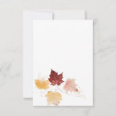 繊細な素朴ブルゴーニュ錆紅葉QRコード 出欠カード (裏面)