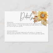 繊細な素朴秋フローラリース詳細 エンクロージャーカード (正面)