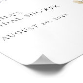 繊細な紫と白のフローラ歓迎サイン ポスター (角)