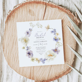 繊細な紫と白の野草の招待状 招待状