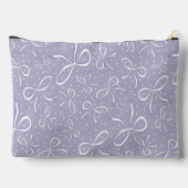 繊細な紫のコケット弓 アクセサリーポーチ (裏面)