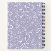 繊細な紫のコケット弓 ノートブック (裏面)