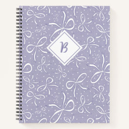 繊細な紫のコケット弓 ノートブック
