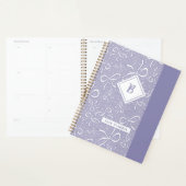繊細な紫のコケット弓 プランナー手帳 (ディスプレー)