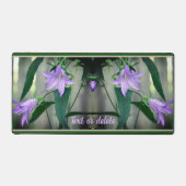 繊細な紫のパーソナライズされた花 デスクマット (正面)