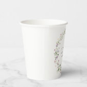 繊細な紫のフローラ赤ちゃんシャワー 紙コップ (右)