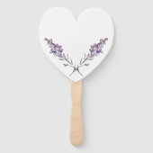 繊細な紫のフローラ ハンドファン (裏面)