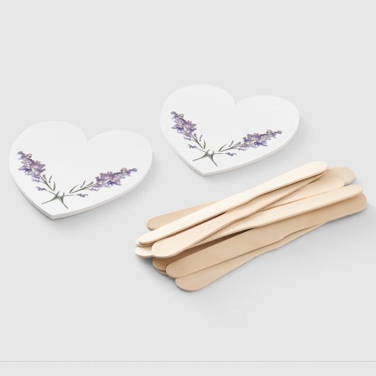 繊細な紫のフローラ ハンドファン (組立なし)