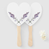 繊細な紫のフローラ ハンドファン (正面&裏面)