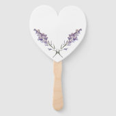 繊細な紫のフローラ ハンドファン (正面)