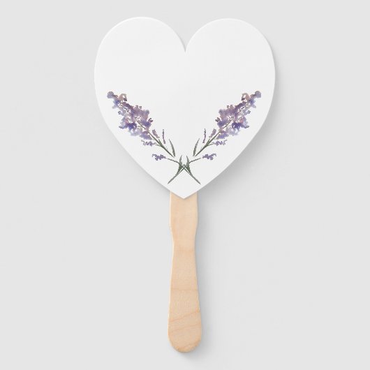 繊細な紫のフローラ ハンドファン (正面)