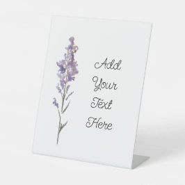繊細な紫のフローラ 台座サイン