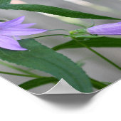 繊細な紫のユリの花の抽象芸術 ポスター (角)