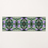 繊細な紫のユリの花の抽象芸術 ヨガマット (正面(横))