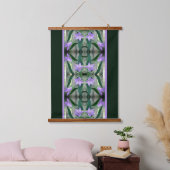 繊細な紫のユリの花の抽象芸術 吊り下げ型タペストリー (寝室)