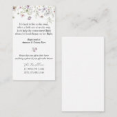 繊細な紫の山花長距離 エンクロージャーカード (正面/裏面)