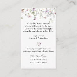 繊細な紫の山花長距離 エンクロージャーカード