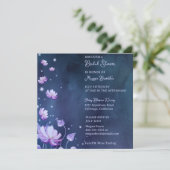 繊細な紫の花のブライダルシャワー招待状 招待状 (スタンド正面)