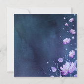 繊細な紫の花のブライダルシャワー招待状 招待状 (裏面)