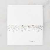 繊細な紫の花の名前カード プレイスカード (外部開封)