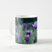 繊細な紫の花 コーヒーマグカップ (正面左)