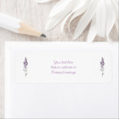 繊細な紫の花 ラベル (インサイチュ)