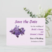 繊細な紫の蘭の日を保存 セーブザデート (スタンド正面)