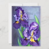 繊細な紫の虹彩カスタムウェディング 招待状 (正面)