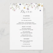 繊細な紫の野の花 ウェディングメニュー メニュー (正面)