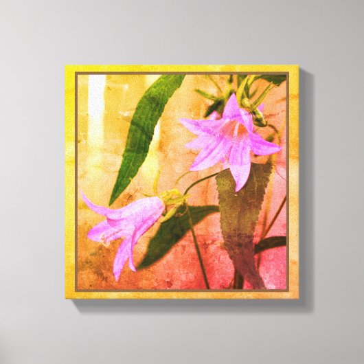 繊細な紫の野動揺して花 キャンバスプリント (正面)