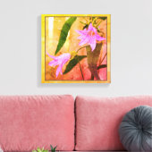 繊細な紫の野動揺して花 キャンバスプリント (インサイチュ (リビング))