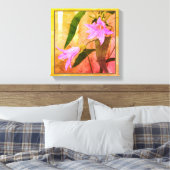 繊細な紫の野動揺して花 キャンバスプリント (インサイチュ (寝室))