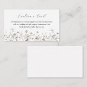 繊細な紫の野生の花の囲いカード エンクロージャーカード (正面/裏面)