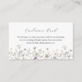 繊細な紫の野生の花の囲いカード エンクロージャーカード (正面)