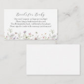 繊細な紫の野生の花の赤ちゃんの本 エンクロージャーカード (正面/裏面)