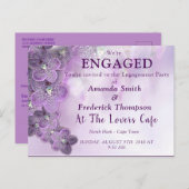 繊細な紫淡い色の色の蘭の従事 インビテーションポストカード (正面/裏面)