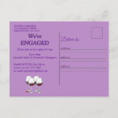 繊細な紫淡い色の色の蘭の従事 インビテーションポストカード (裏面)